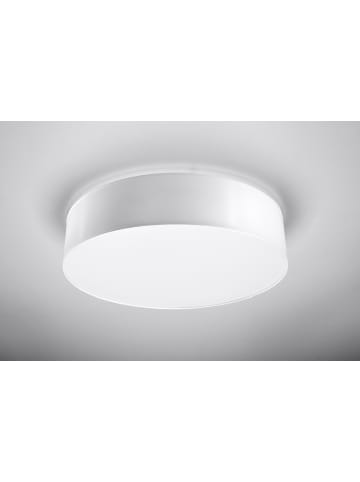 Nice Lamps Deckenleuchte ATIS 55 in Weiß PVC runde Lampe Minimalistisch loft E27 NICE LAMPS