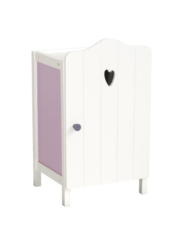 roba Puppenschrank Fienchen – weiß lackiert, für Puppenkleidung & Zubehör