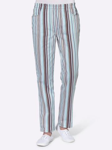 WITT WEIDEN Hose in aqua-gestreift