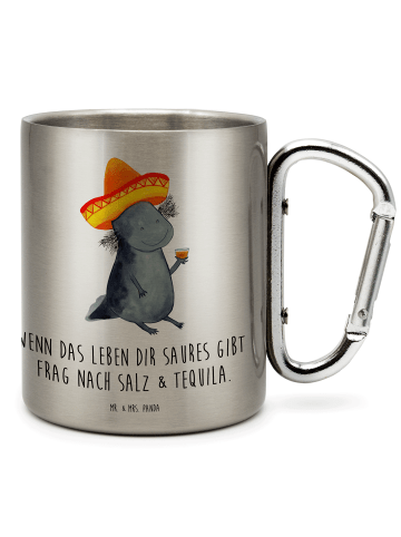 Mr. & Mrs. Panda Becher Aus Edelstahl Axolotl Tequila mit Spruch in Silber