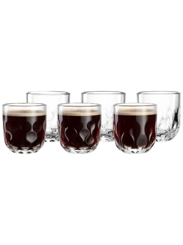 LEONARDO 6er Set Kaffeegläser-Set (1/2/3) Gocce 220 ml in transparent