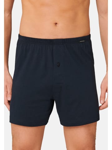 Schiesser Boxershorts Singel-Jersey in Dunkelblau