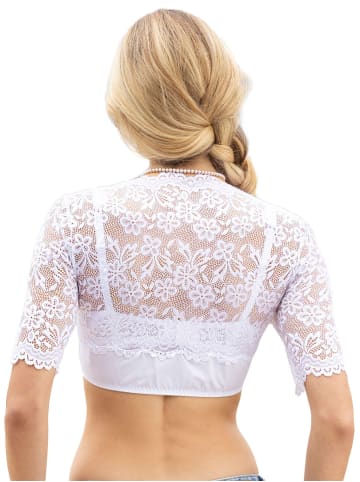 Nina von C. Dirndlbluse halbarm in weiss