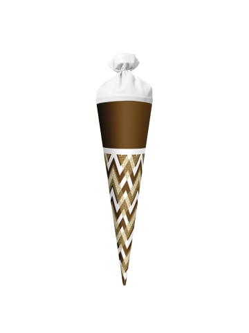 Geschenktüte Trend 35 cm Chocolate Stripes in Braun