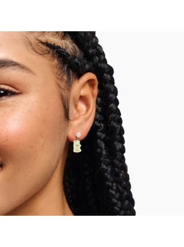 Thomas Sabo Ohrstecker Mit Weißen Goldbären in silber, weiß