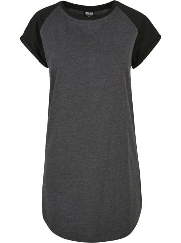 Urban Classics Urban Classics Damen Ladies Contrast Raglan Tee Dress in charcoal/black