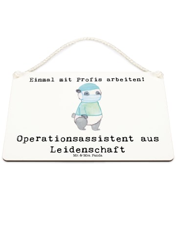 Mr. & Mrs. Panda Deko Schild Operationsassistent Leidenschaft mi... in Weiß