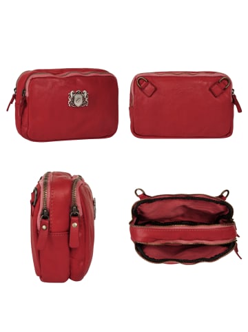 Samantha Look Umhängetasche echt Leder in rot