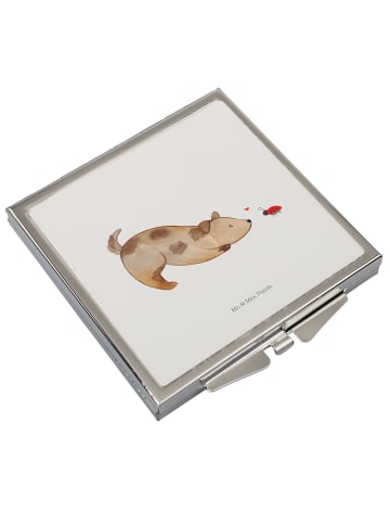 Mr. & Mrs. Panda Kosmetikspiegel Hund Marienkäfer ohne Spruch in Weiß