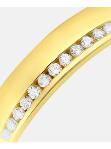 Diamant L'éternel Ehering aus 375 Gelbgold mit Zirkonia