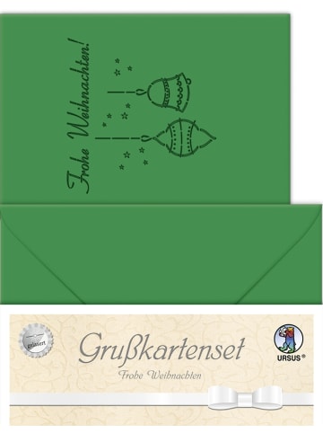 Buntpapierfabrik Ludwig Bähr Doppelkarte A6 gelasert + Kuvert Packung mit 5 Sets Frohe Weihnachten ...