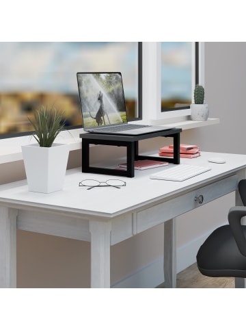 relaxdays Monitorständer in Schwarz - (B)40 x (H)15 x (T)23 cm
