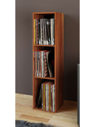 VCM  Holz Schallplatten LP Regal Platto 3fach in Kern-Nussbaum