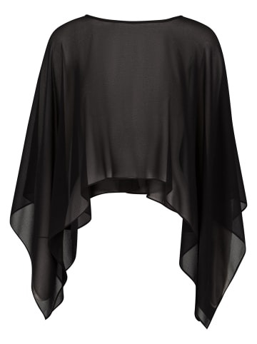 Zero  Poncho Chiffon Rundhalsausschnitt in Black Beauty