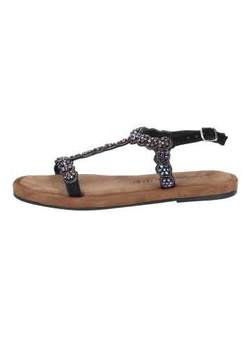 Lazamani Sandalen in Schwarz Kombi