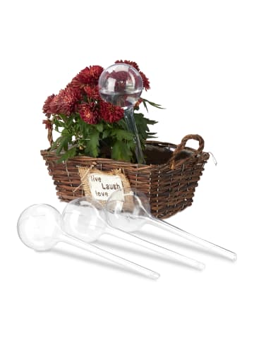 relaxdays 8x Bewässerungskugeln in Transparent