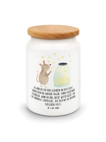 Mr. & Mrs. Panda vorratsbox Maus Sterne mit Spruch in Weiß