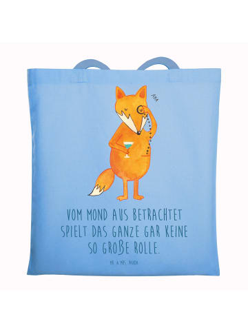 Mr. & Mrs. Panda Tragetasche Fuchs Lord mit Spruch in Sky Blue