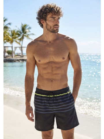 John Devin Badeshorts in schwarz-grau