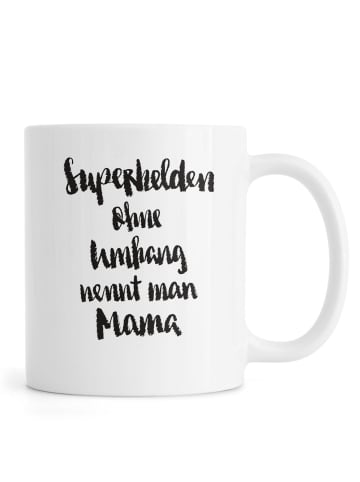 Juniqe Tasse "Superhelden" in Schwarz & Weiß