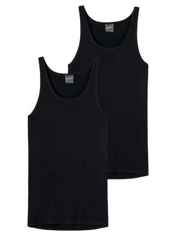 Schiesser Unterhemd / Tanktop Original Classics Feinripp in Schwarz