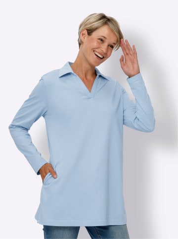 Sieh an! Langarmshirt in eisblau