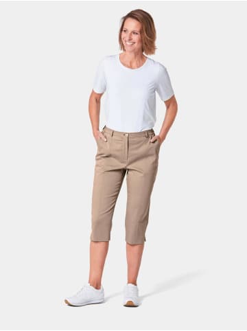 GOLDNER Verkürzte Satinhose in beige