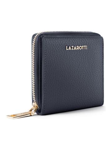 Lazarotti Bologna Leather Geldbörse Leder 10 cm in navy
