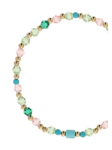 IZIA Women Jewelry Set With Bracelet And Ring in Light Green Multicolor