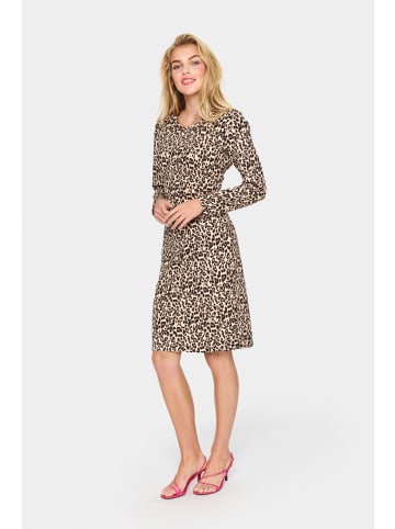 SAINT TROPEZ Kleid GennieSZ Gerade Passform in Black Reg Leo