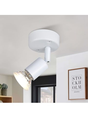 ZMH Deckenleuchte LED weiß GU10 - Deckenspots 1-flammige Wandleuchten