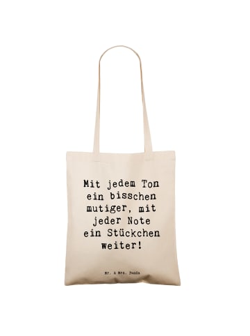 Mr. & Mrs. Panda Schultasche Spruch Ein neues Musikinstrument le... in Creme
