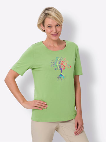 Sieh an! Kurzarmshirt in reseda-jeansblau