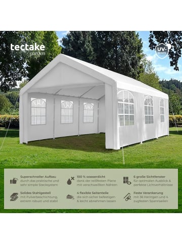 tectake Gartenzelt 6 x 4 m, inklusive Spannseilen und Heringen
