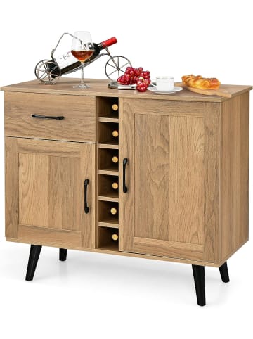 COSTWAY Sideboard 90 x 40 x 79 cm in Braun