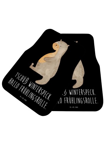 Mr. & Mrs. Panda Autoteppich Otter Bauch mit Spruch in Schwarz