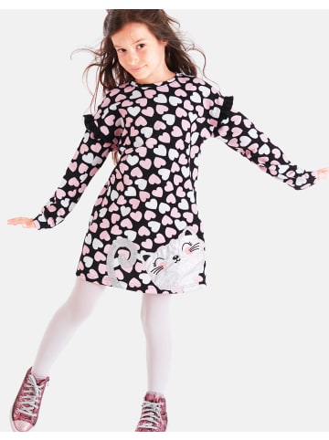 Denokids Kleid Hearted Cat in Black