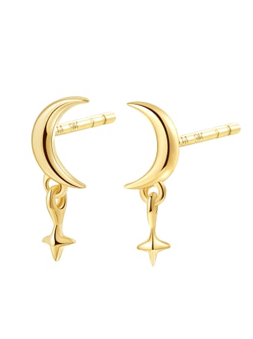 Dear Me Ohrstecker 375 Gold Stern Mond in Gold