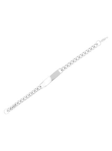 Adeliás Damen Armband – Panzerarmband aus Edelstahl 18 cm in silber