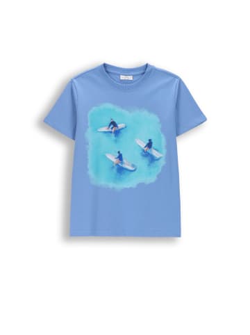 Coccodrillo Baumwoll-T-Shirt mit kurzen Ärmeln in blau