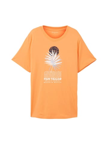 Tom Tailor T-Shirt PRINTED in Orange