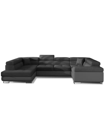 MF Design Lavin Recamiere Links in Dunkelgrau -  (L) 340 x (B) 340 x (H) 90 cm