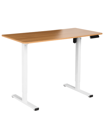 Beliani Höhenverstellbarer Schreibtisch TAVARES in Weiß/Braun