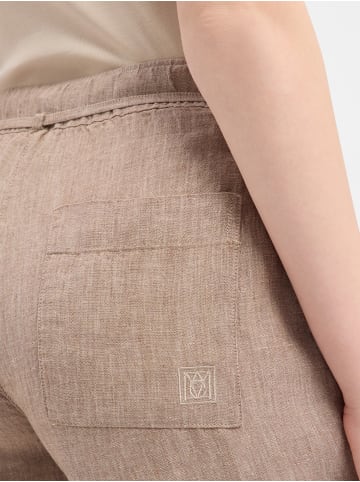 MAC HOSEN Leinenhose Chiara Belt in taupe