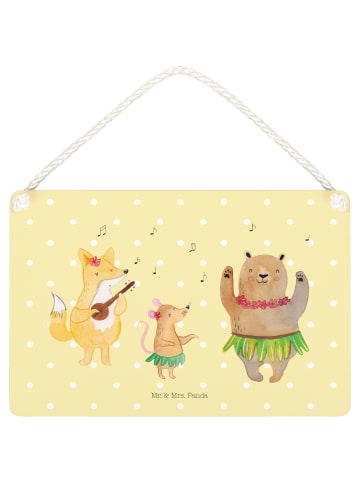 Mr. & Mrs. Panda Schild Waldtiere Aloha ohne Spruch in Gelb Pastell