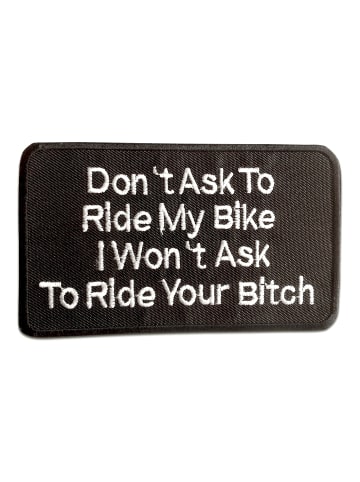 Catch the Patch Don´T Ask To... BikerApplikation Bügelbild inSchwarz