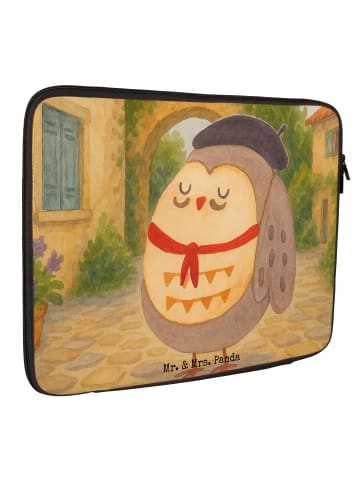 Mr. & Mrs. Panda Laptop Tasche Eule Frankreich Design ohne Spruch in Weiß