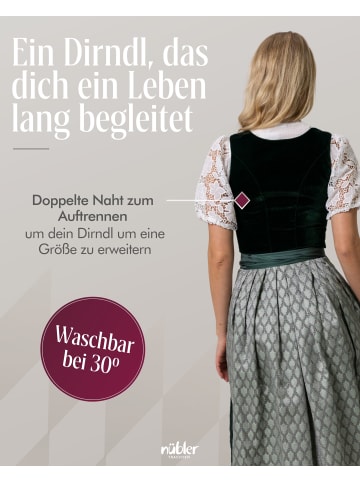 Nübler Dirndl midi Malies in Dunkelgrün