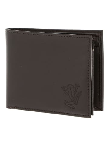 oxmox Leather Geldbörse RFID Schutz Leder 10 cm in braun-frog 2.0