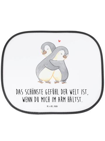 Mr. & Mrs. Panda Sonnenschutz Auto Pinguine Kuscheln mit Spruch in Weiß